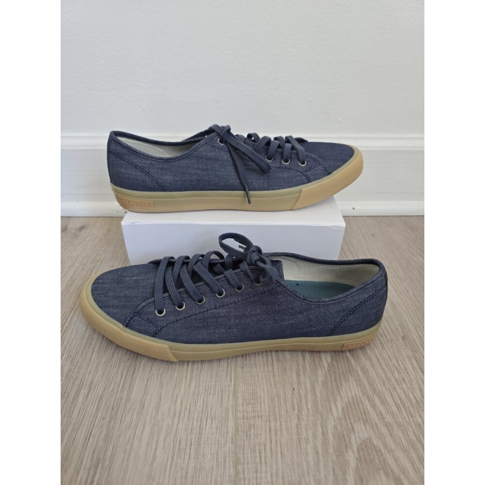 Seavees Monterey Denim Cotton Canvas Sneakers 12 Mens Chambray Navy Blue